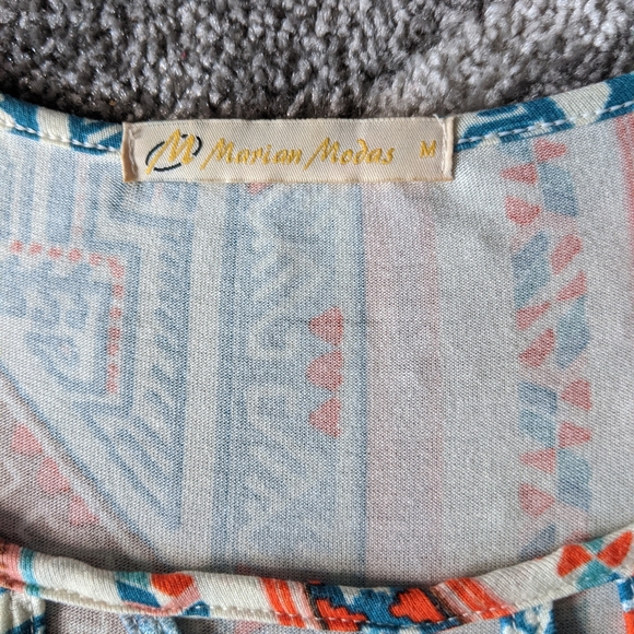 Boho Tribal style Maxi dress - size Medium - Picture 4 of 7